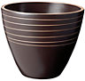 Nurgul Glazed Brown Ceramic Plant pot