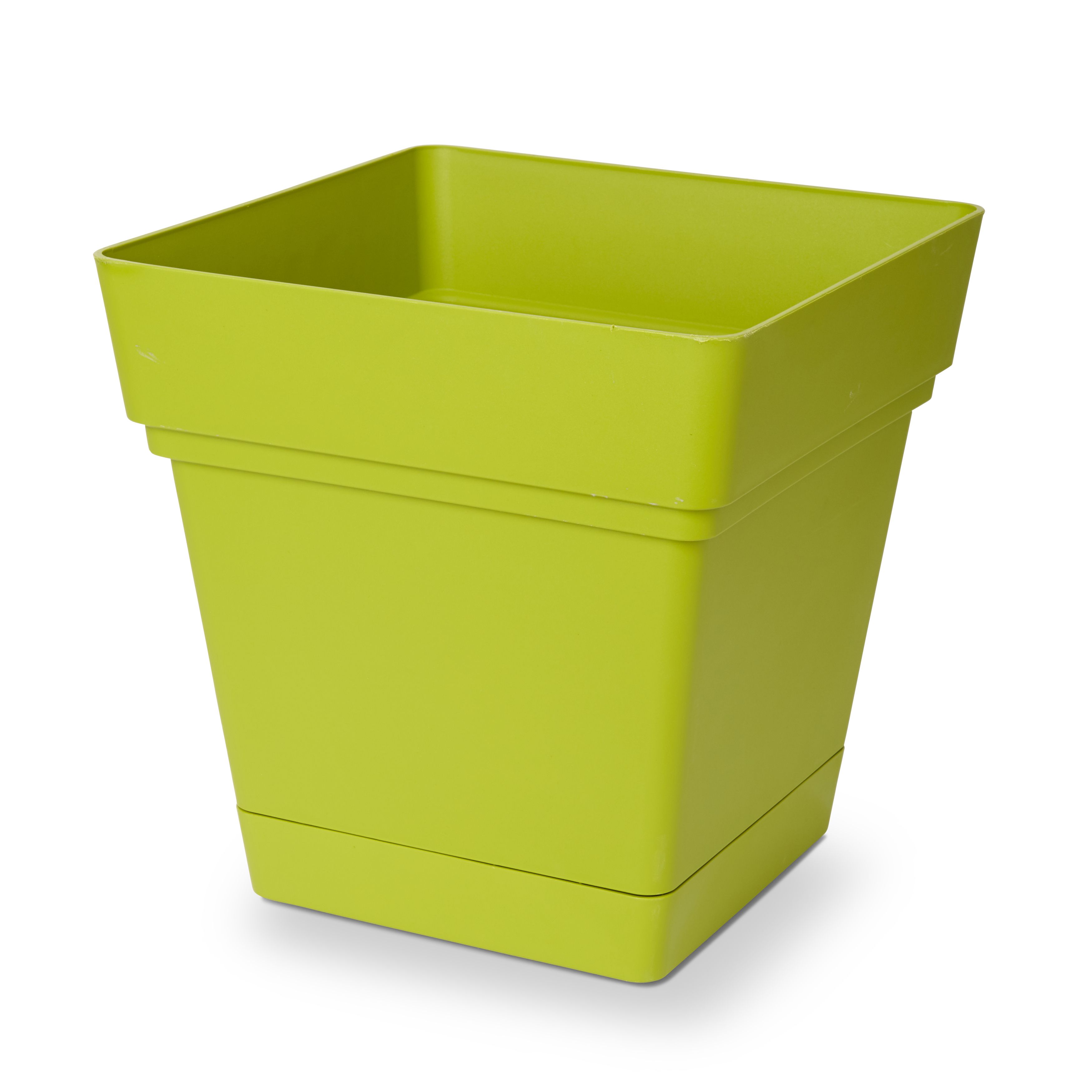 Nurgul Green Plastic Plant pot (Dia)38cm DIY at B&Q