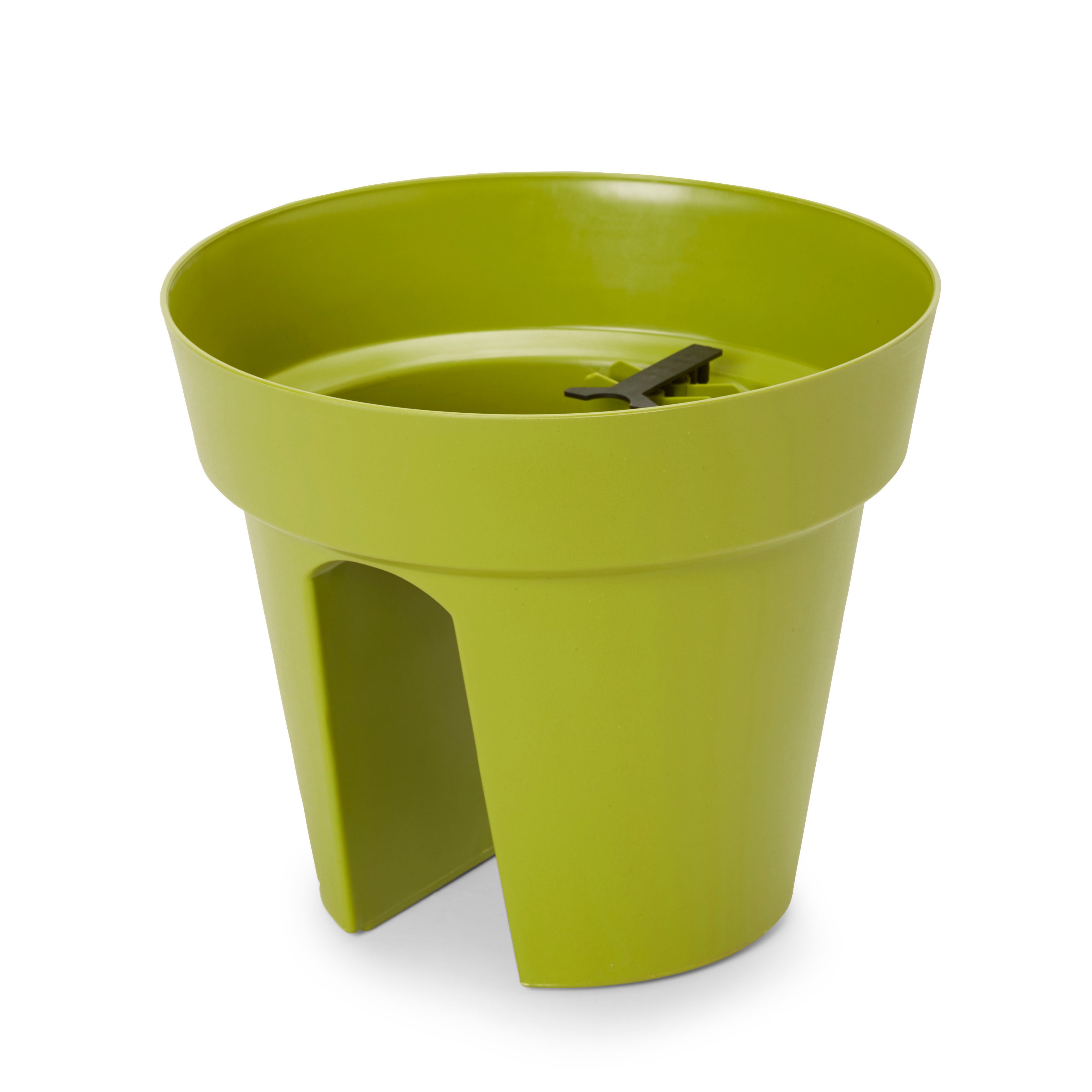 Nurgul Green Plastic Railing Plant pot (Dia)28cm DIY at B&Q