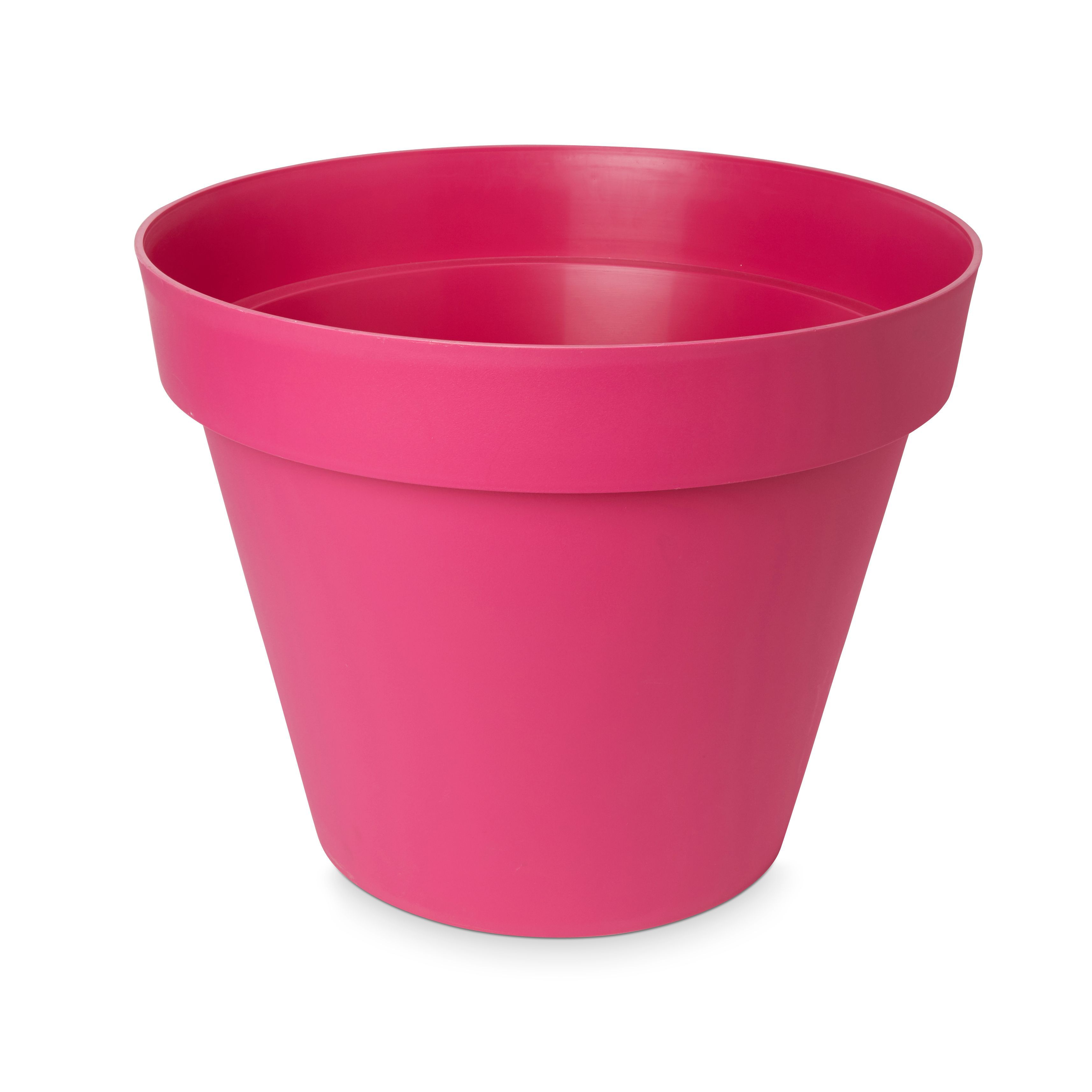 Nurgul Pink Plastic Round Plant pot (Dia)58cm DIY at B&Q
