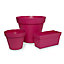 Nurgul Pink Plastic Round Plant pot (Dia)58cm