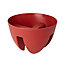 Nurgul Red Plastic Circular Railing plant pot (Dia)30cm