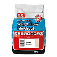 NX Anti-bacterial Fine textured Golden jasmine Tile Grout, 2.5kg
