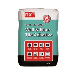 NX Rapid set White Tile Adhesive, 10kg