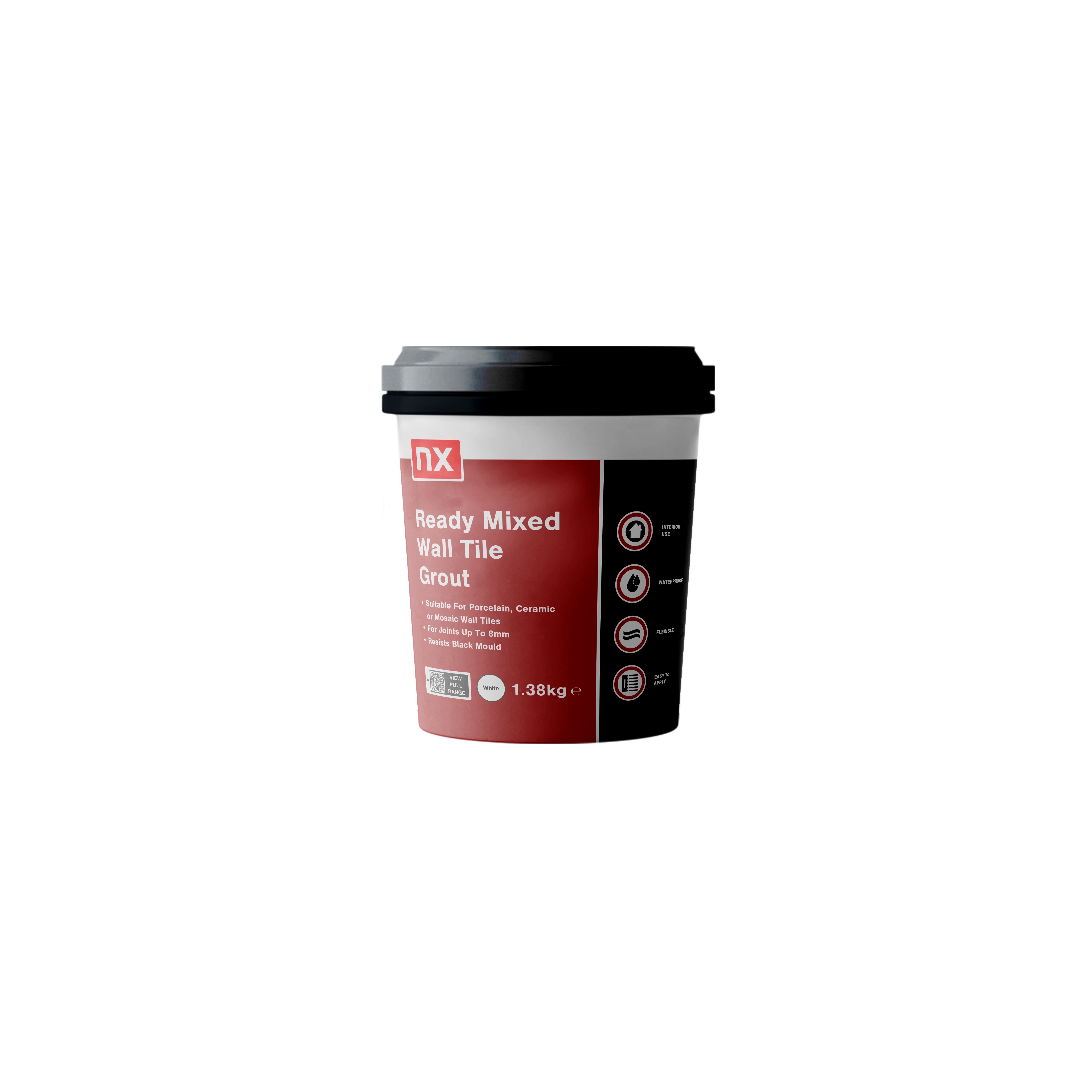 NX Ready mixed White Wall tile Grout, 1.38kg