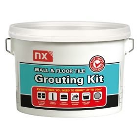 NX Requires mixing before use Grey Wall & floor Grout, 5kg