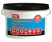 NX Showerproof Ready mixed Off White Tile Adhesive, 15kg
