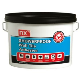 NX Showerproof Ready mixed Off White Tile Adhesive, 15kg