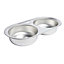 Nye Inox Stainless steel 2 Bowl Compact sink 450mm x 850mm