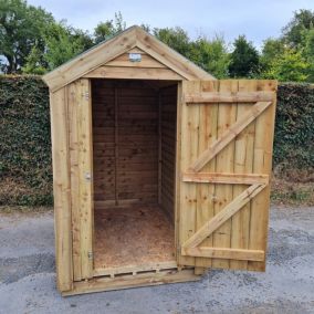 O'Brien Economy Rustic 6x4 ft Apex Wooden Shed with floor