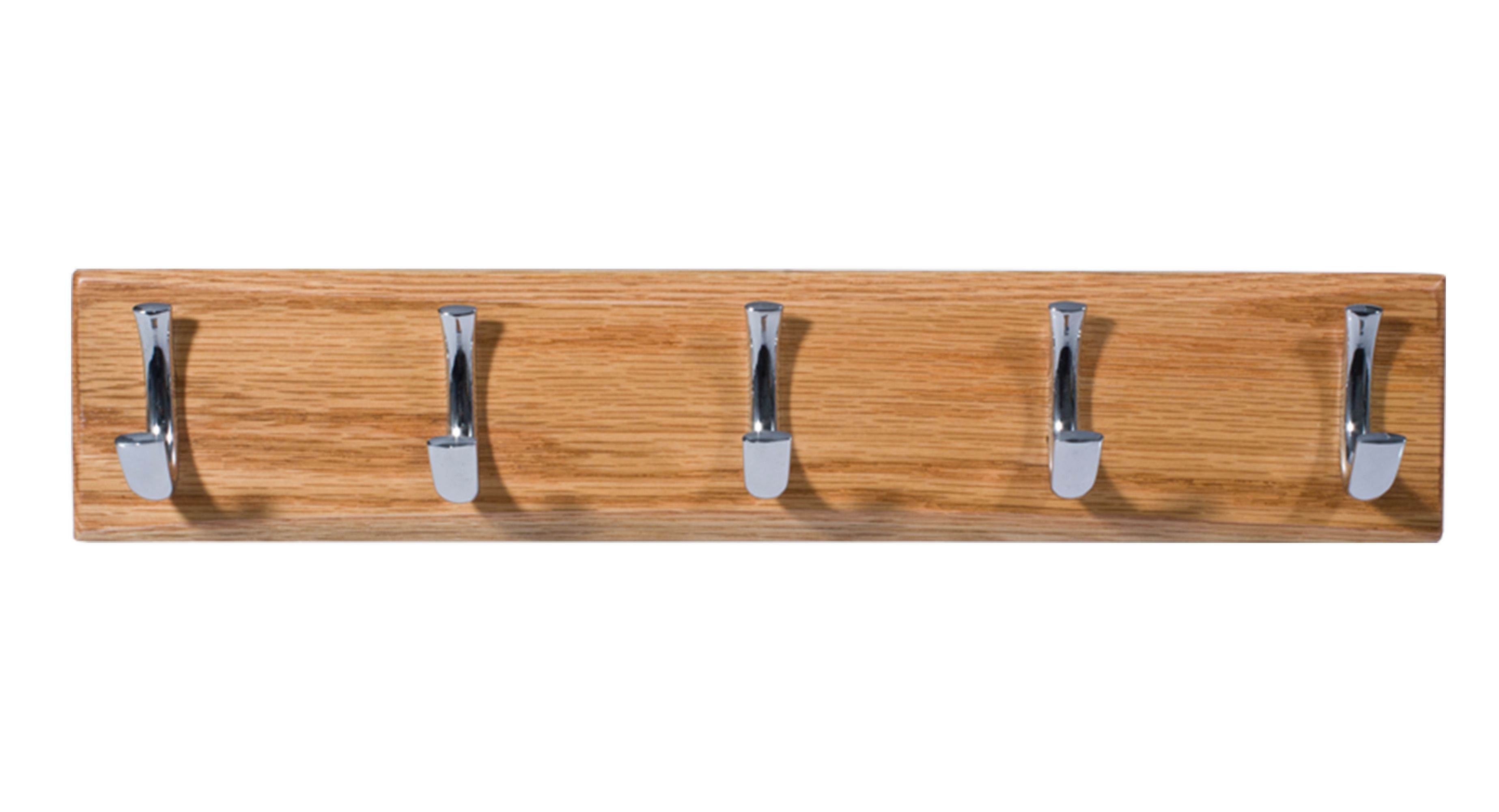 Oak 5 Hook rail, (L)460mm