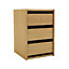 Oak effect 3 Drawer Chest of drawers (H)600mm (W)400mm (D)450mm