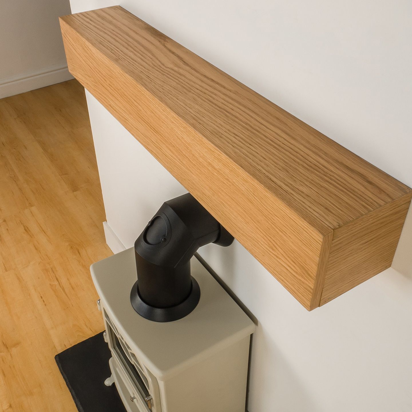 Oak effect Mantel (H) 135mm (W) 890mm (D)150mm