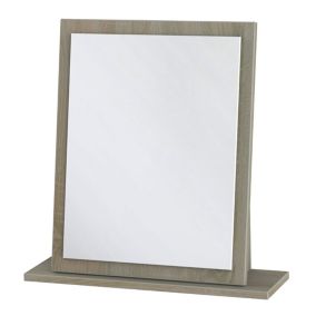 Oak effect Rectangular Wall-mounted Framed Mirror, (H)50.5cm (W)48cm