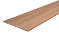 Oak effect Semi edged Furniture board, (L)2.5m (W)600mm (T)18mm