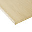Oak effect Semi edged Furniture panel, (L)2.5m (W)200mm (T)18mm