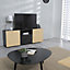 Oak effect Semi edged Furniture panel, (L)2.5m (W)600mm (T)18mm