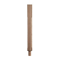 Oak Half spigot newel post (H)725mm (W)90mm