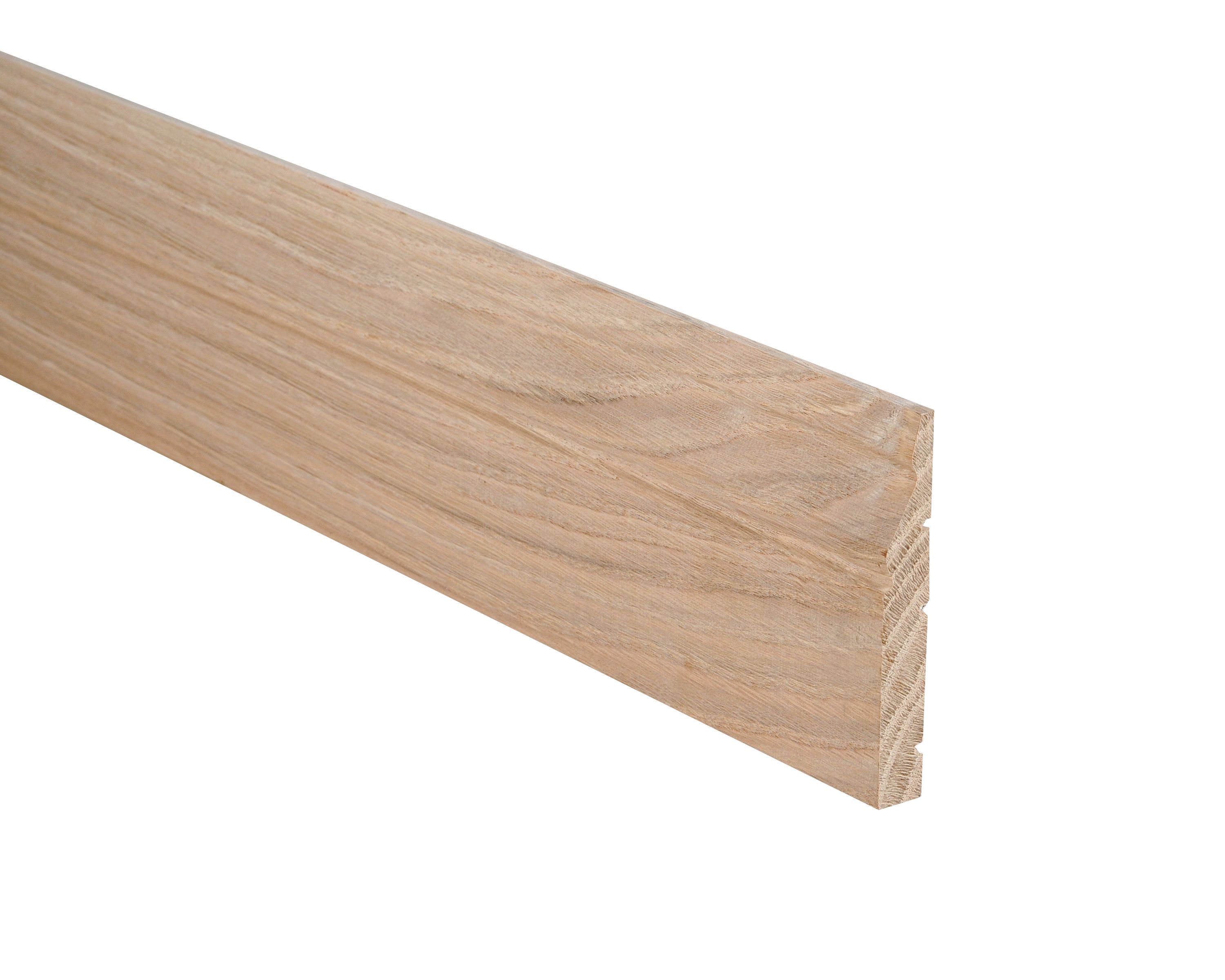 Oak Ogee Skirting board (L)2400mm (W)120mm (T)18mm, Pack of 3