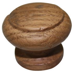 Oak Round Furniture Knob (Dia)41mm