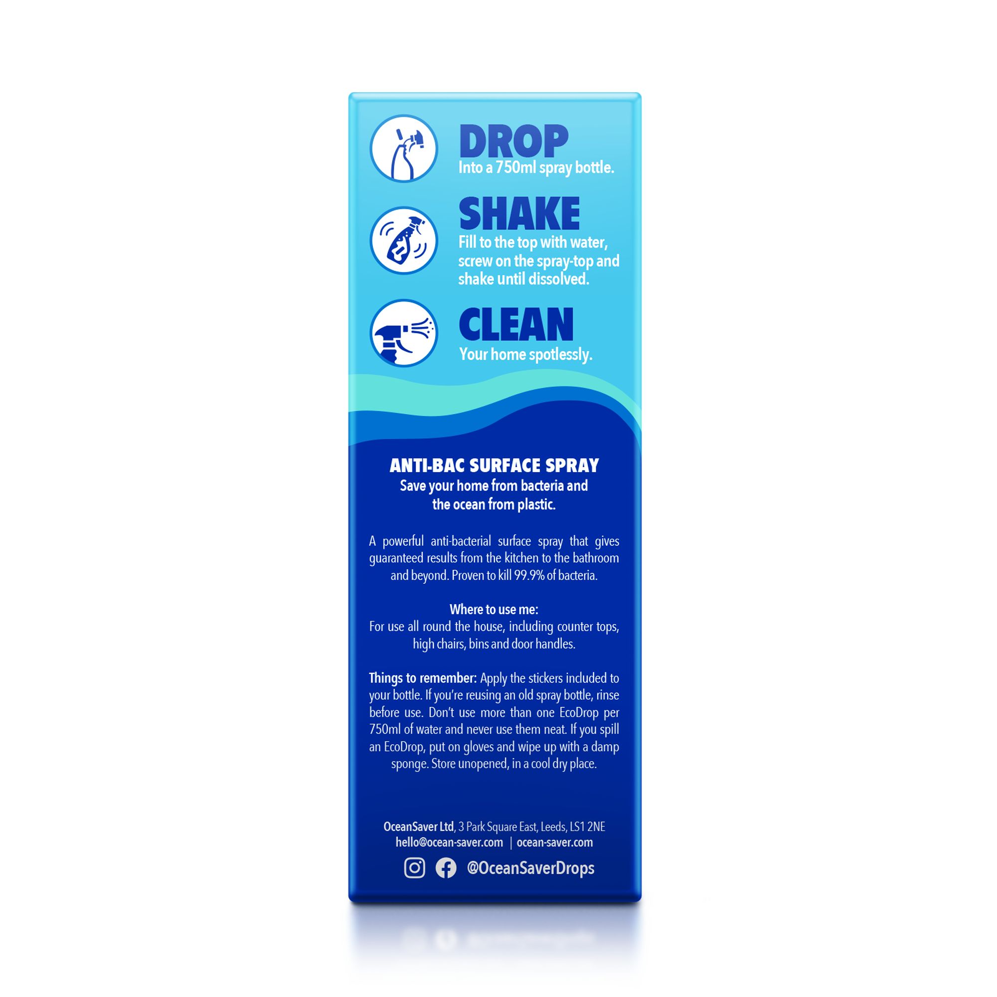 OceanSaver EcoDrops Concentrated Ocean Mist Multi-surface Cleaning spray, 10ml