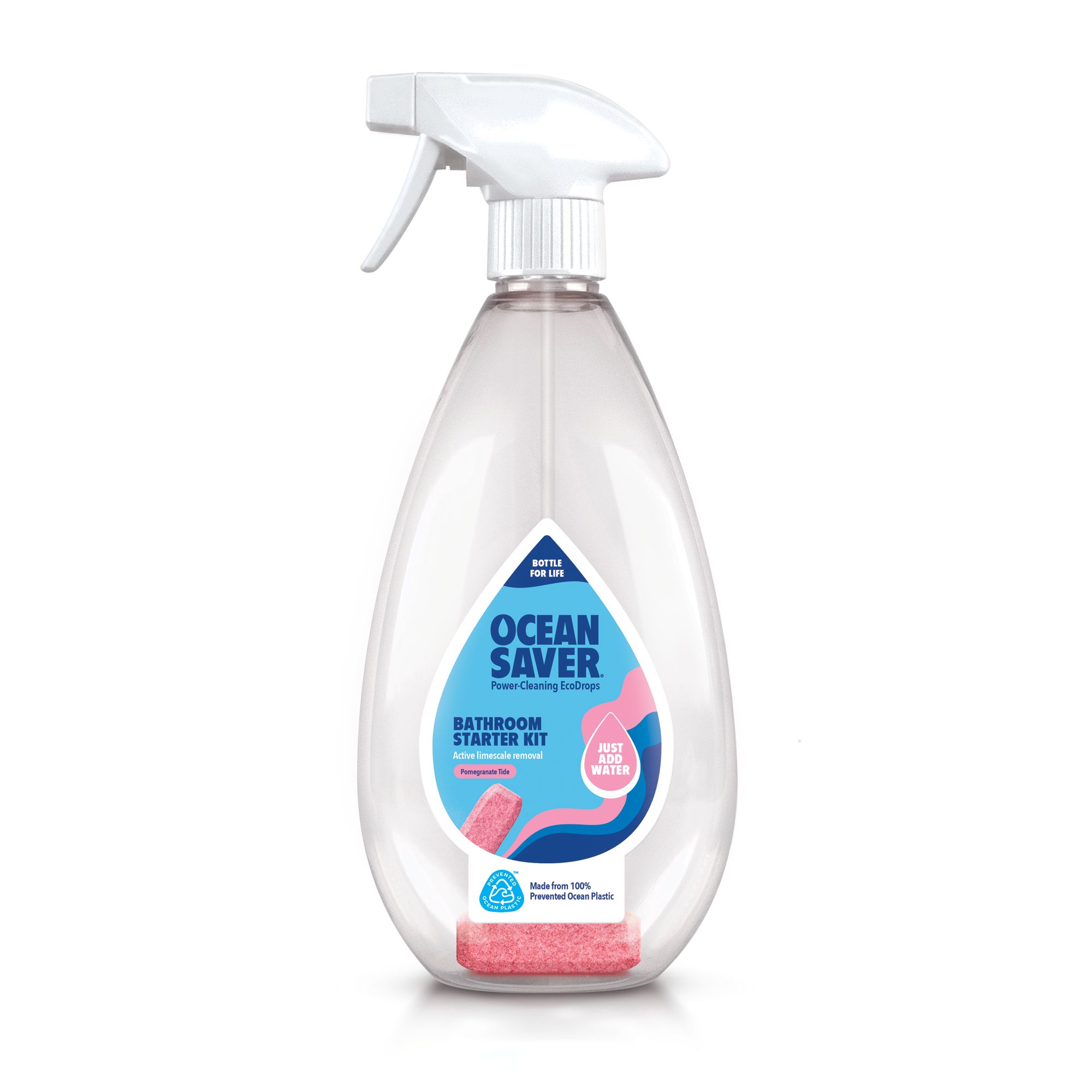 OceanSaver Starter Kits Concentrated Pomegranate Tide Tablet Bathroom Cleaning spray, 750ml