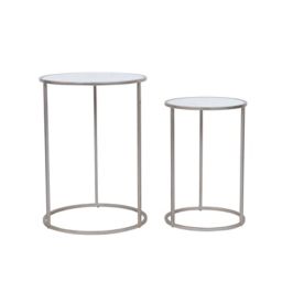 Ocio Champagne marble effect Side table