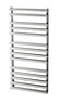 Odra 257W Electric Brushed steel Towel warmer (H)690mm (W)500mm