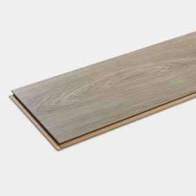 Oldbury Grey Gloss Oak effect Laminate Flooring Sample