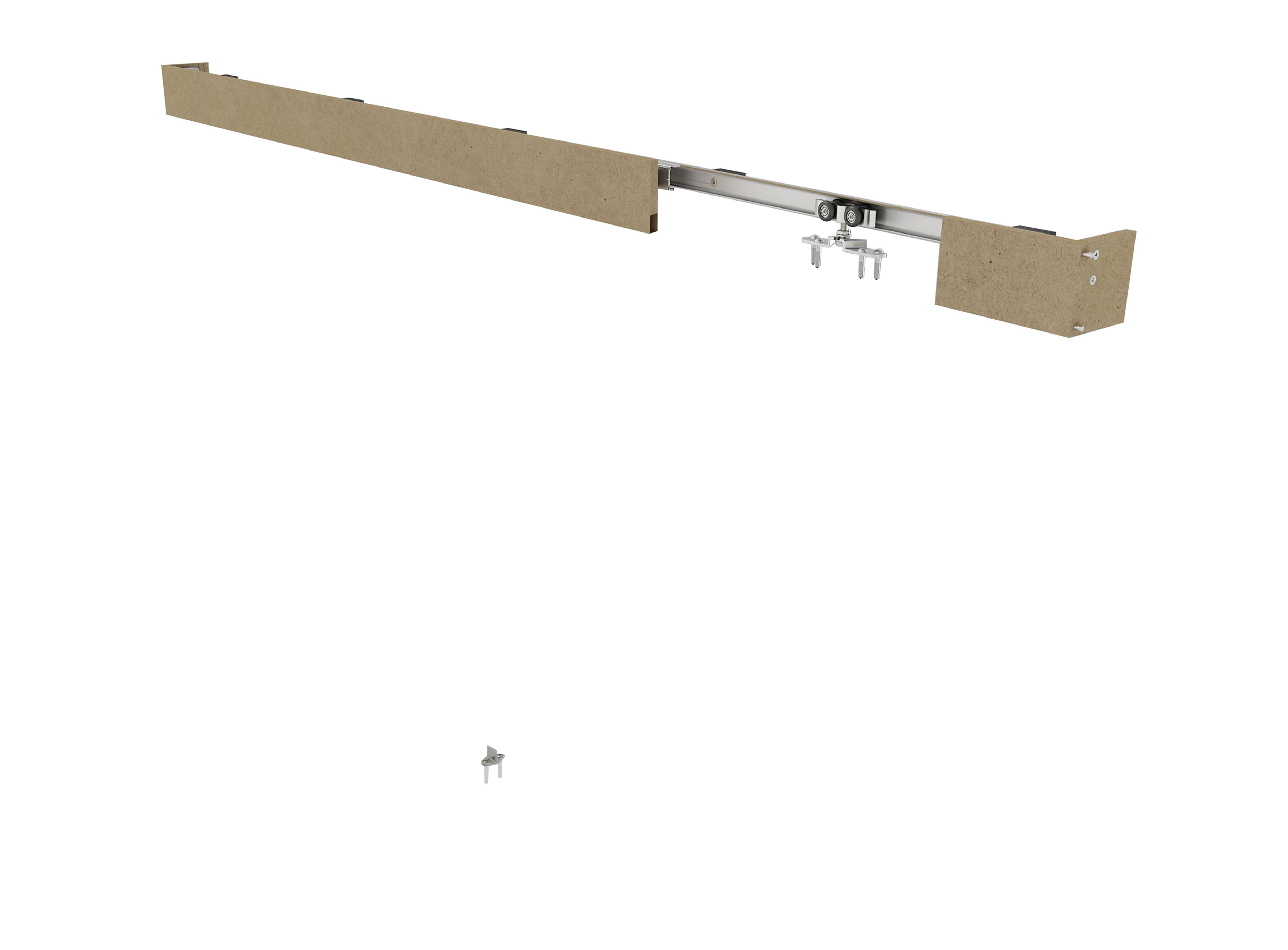 Oleni Silver Sliding door track system (L) 200cm DIY at B&Q