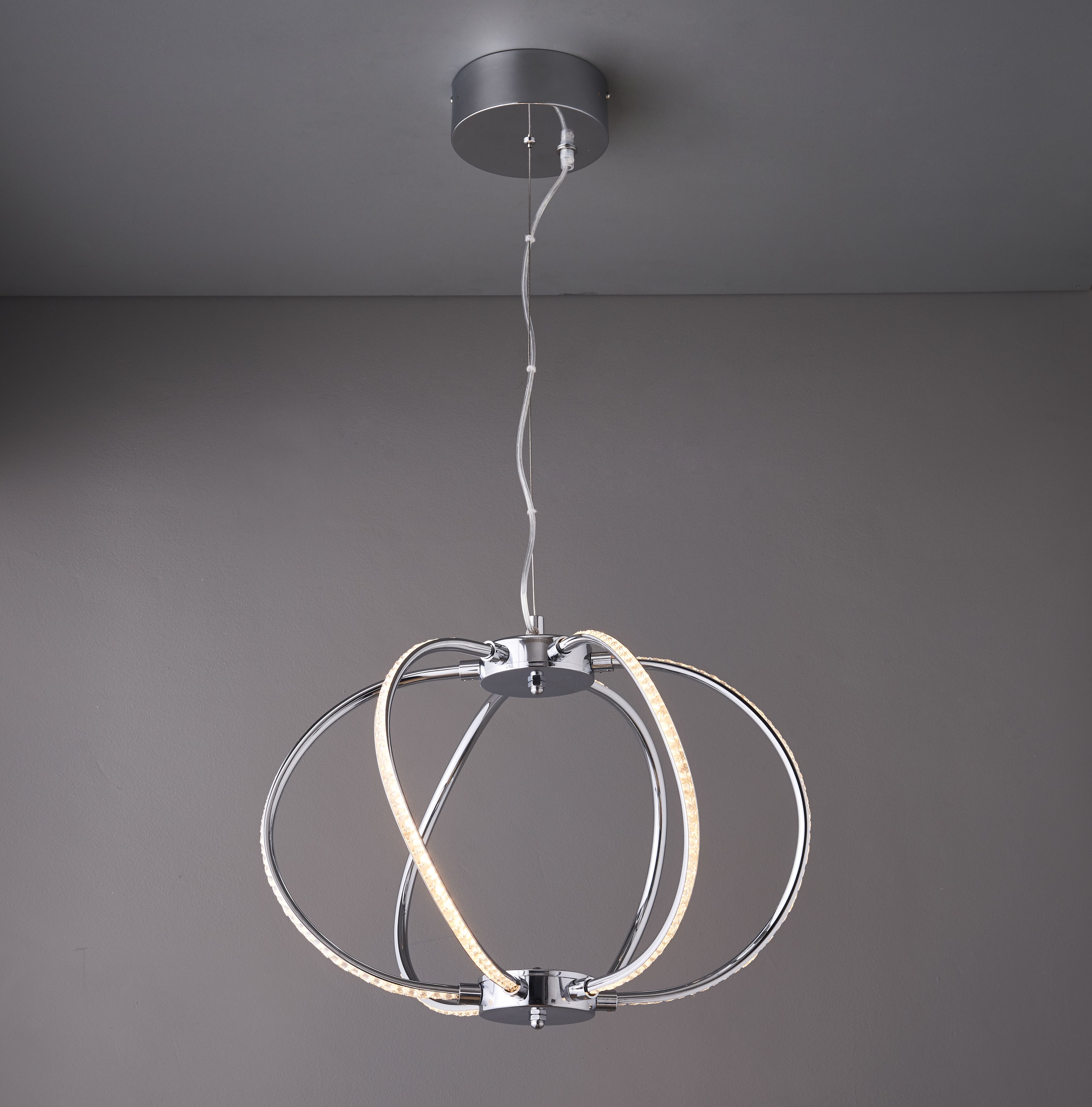 Olivia Pendant Chrome Effect 6 Lamp Ceiling Light | DIY At B&Q