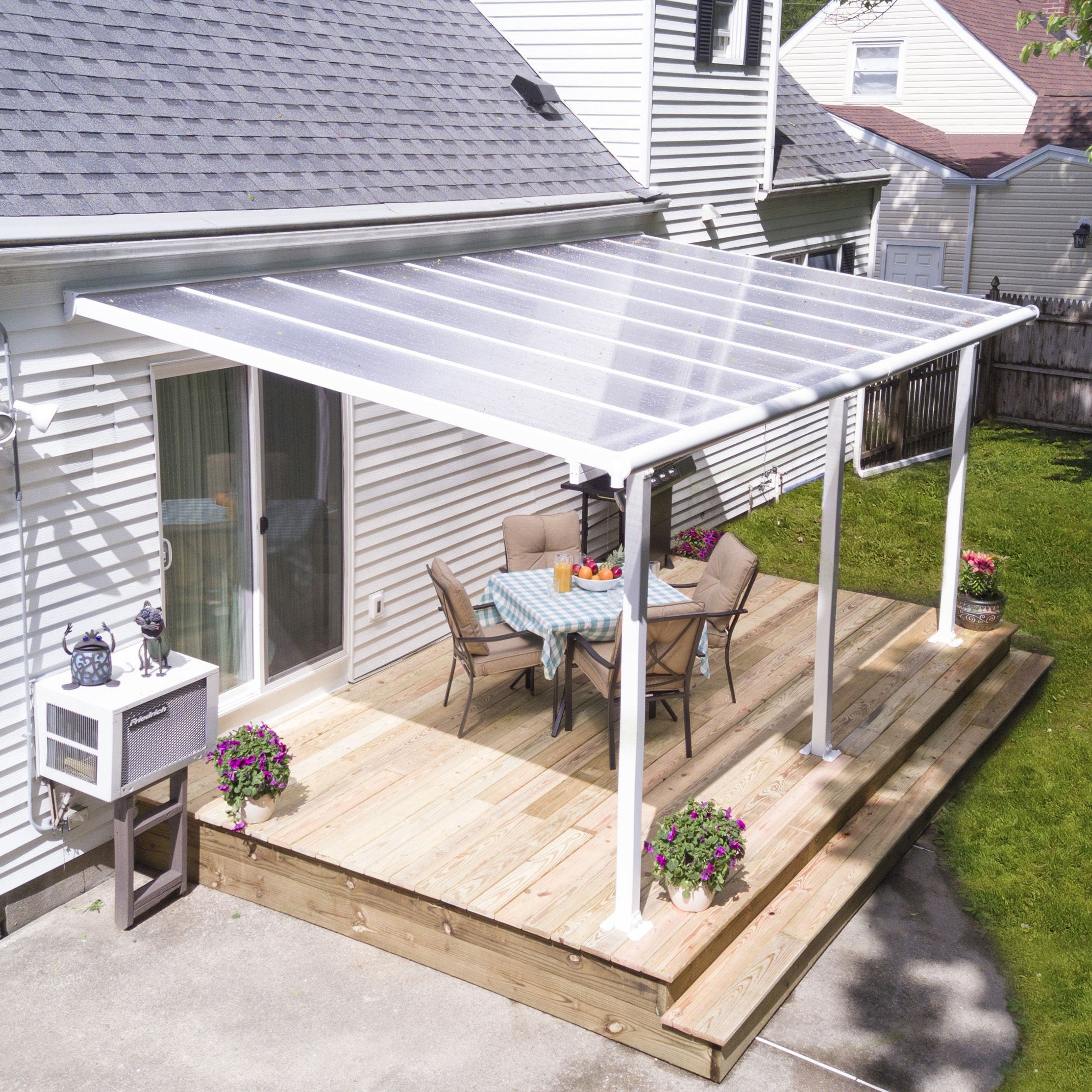 Olympia White Patio cover (H)3050mm (W)2950mm (D)5460mm