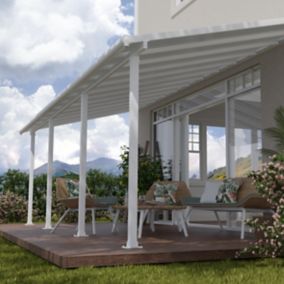 Olympia White Patio cover (H)3050mm (W)2950mm (D)7300mm