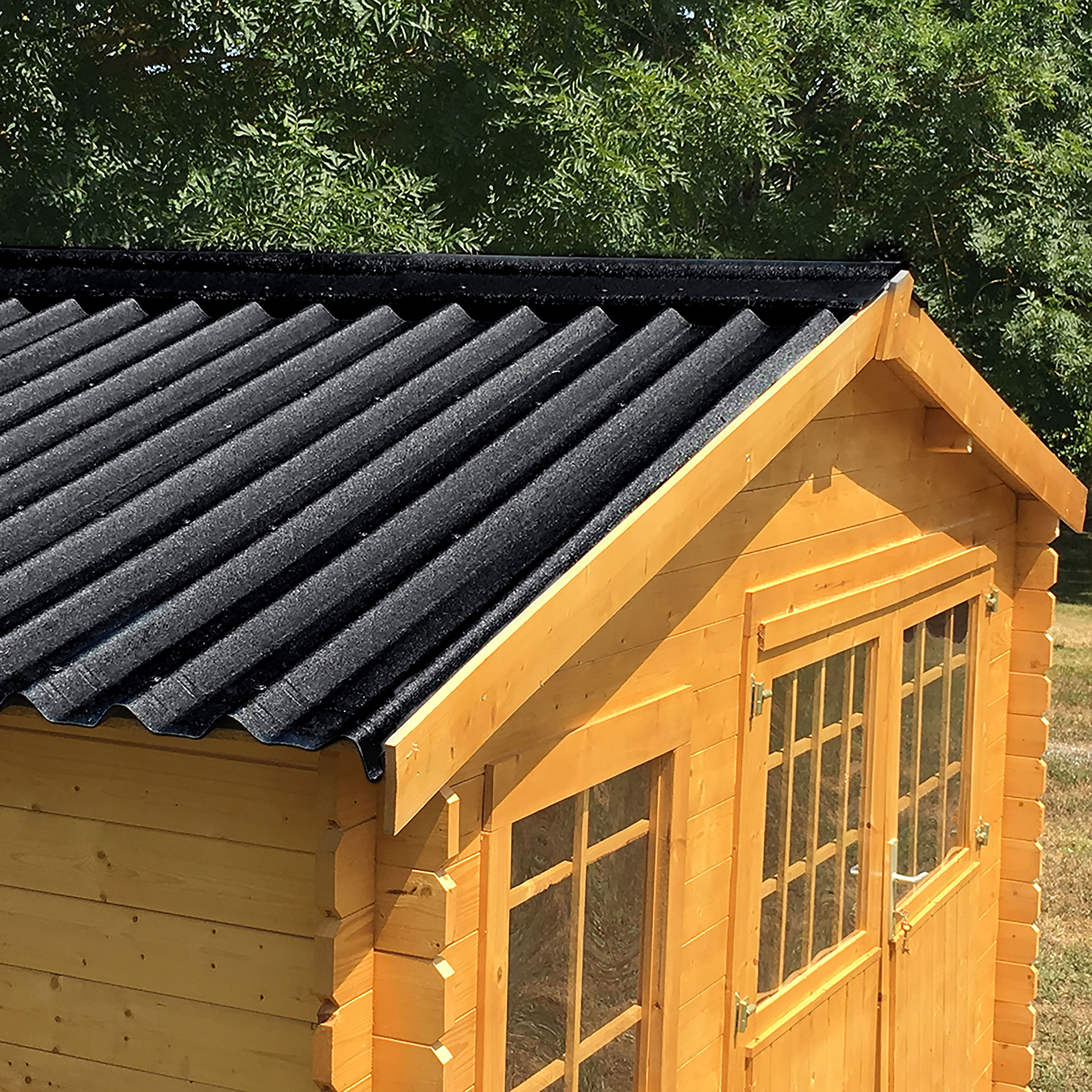 Onduline Black Bitumen Corrugated roofing sheet (L)2m (W)820mm (T)2.6mm - 5