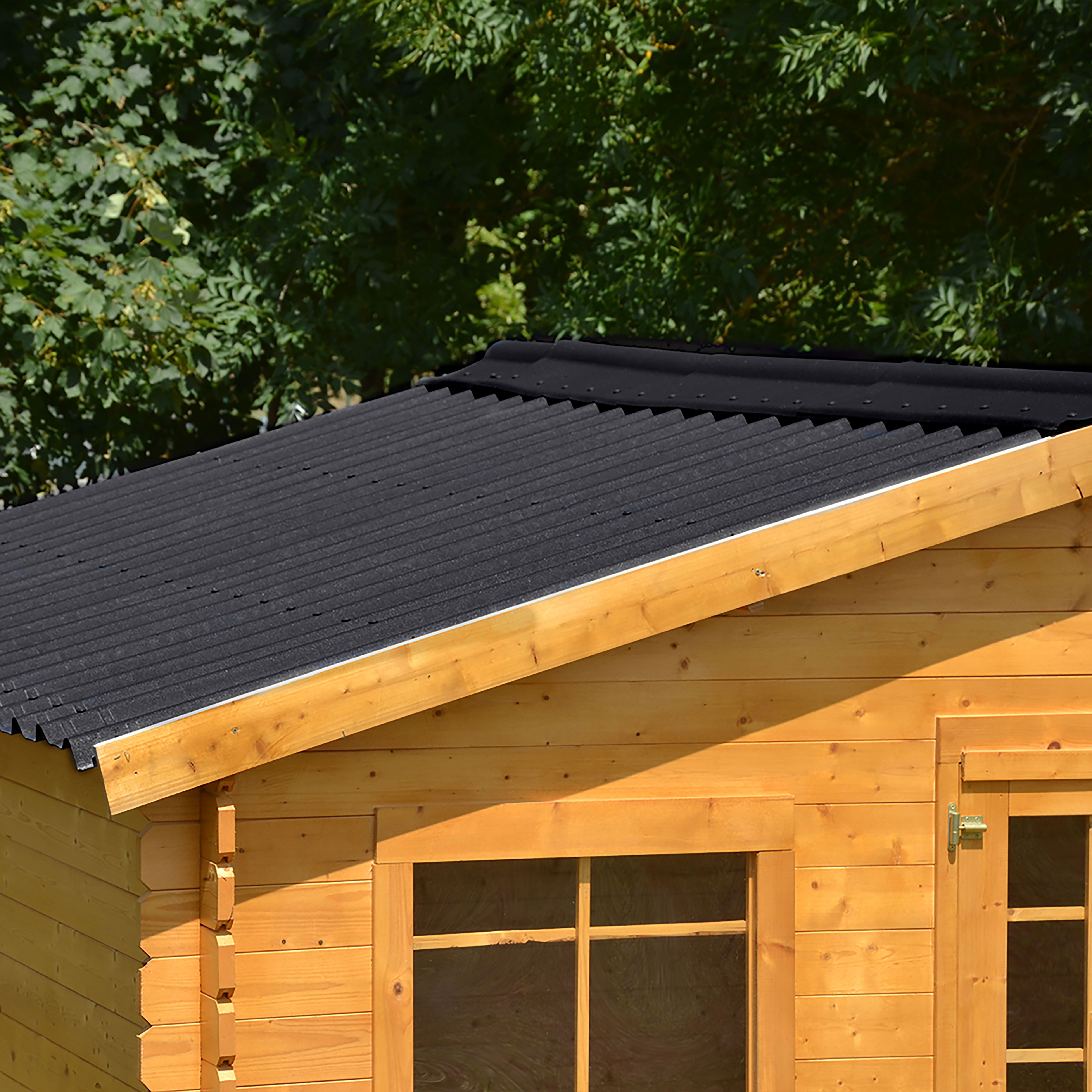 Onduline Black Bitumen Corrugated roofing sheet (L)2m (W)820mm (T)2.6mm - 6