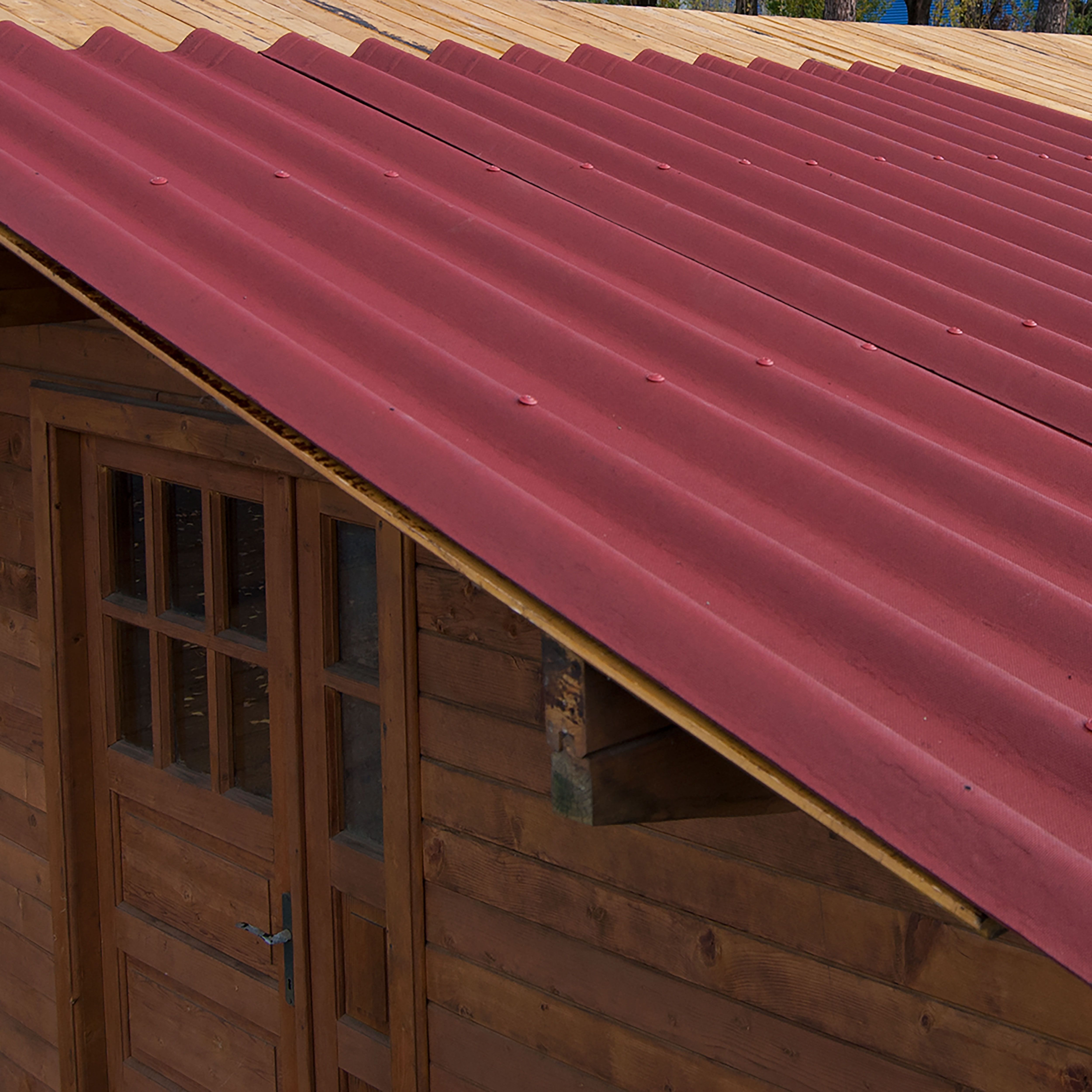 Onduline Red Bitumen Corrugated roofing sheet (L)2m (W)820mm (T)2.6mm - 6