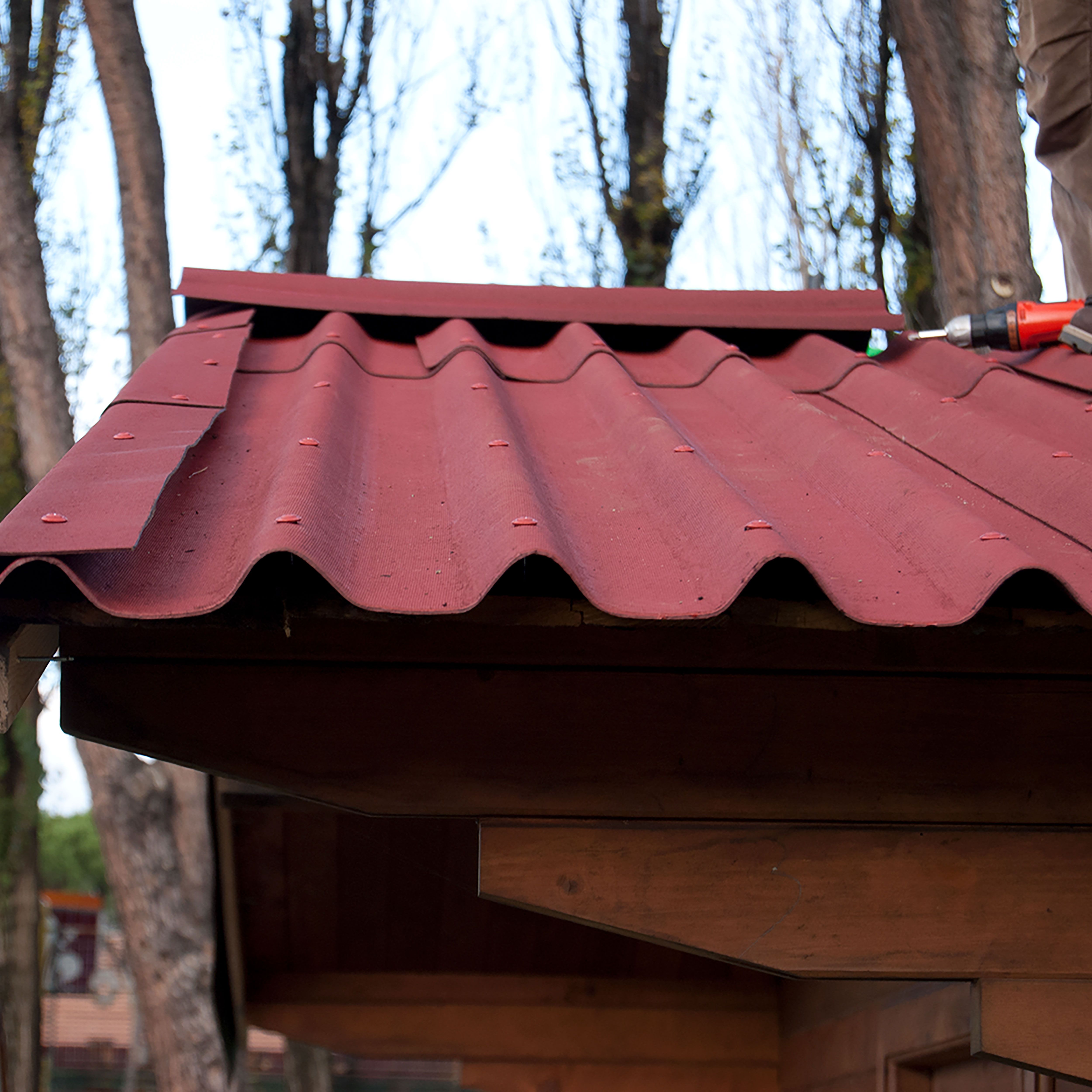 Onduline Red Bitumen Corrugated roofing sheet (L)2m (W)820mm (T)2.6mm - 5