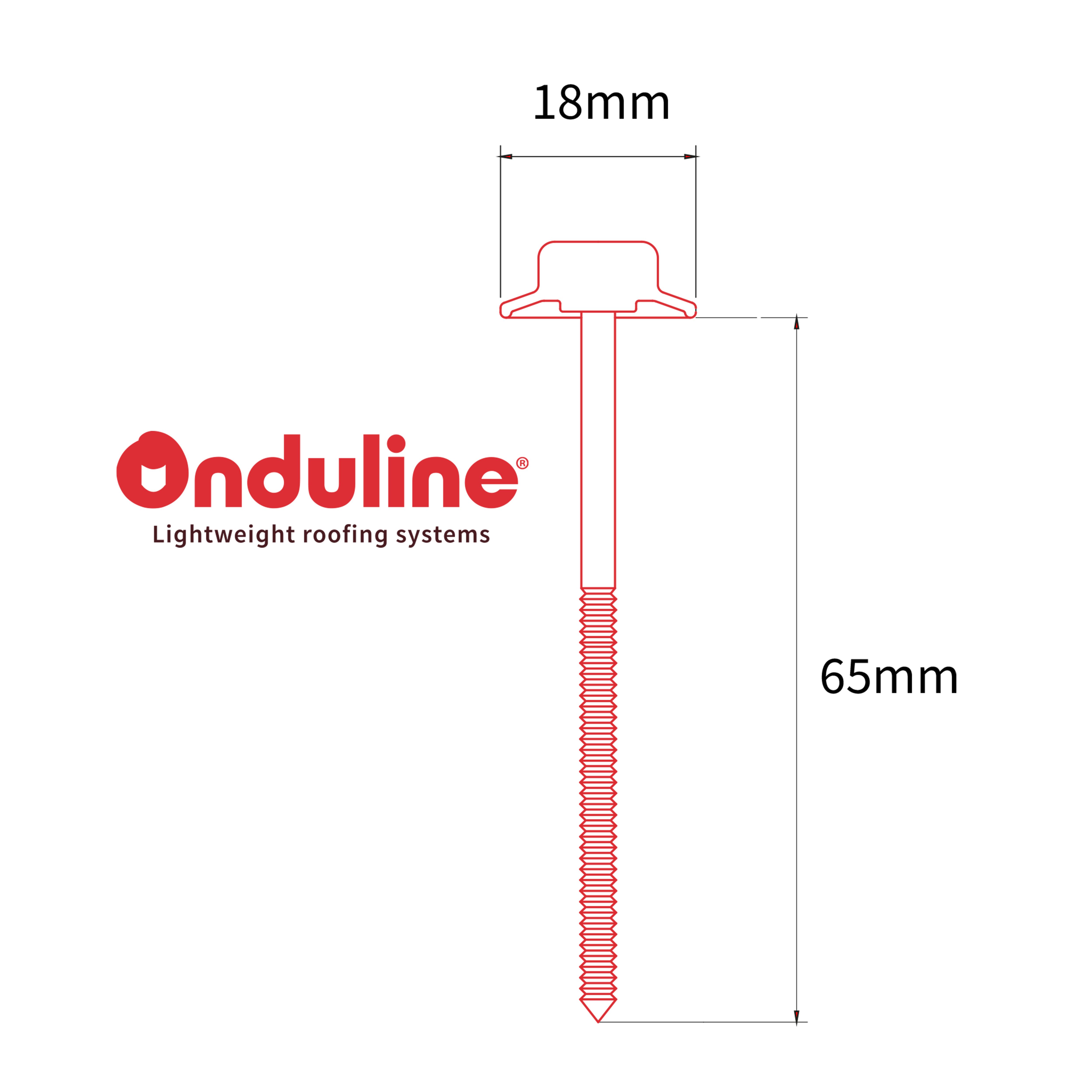 Onduline Steel Black Roofing nail & cover cap, (L)8cm Pack of 100