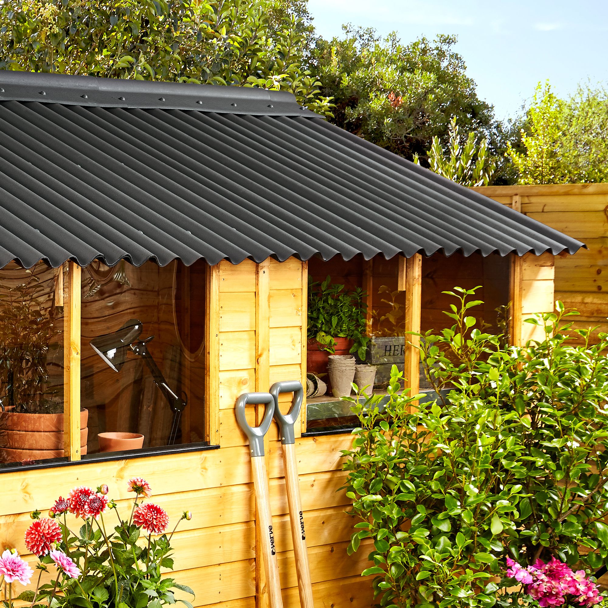 Onduline Steel Black Roofing nail & cover cap, (L)8cm Pack of 100
