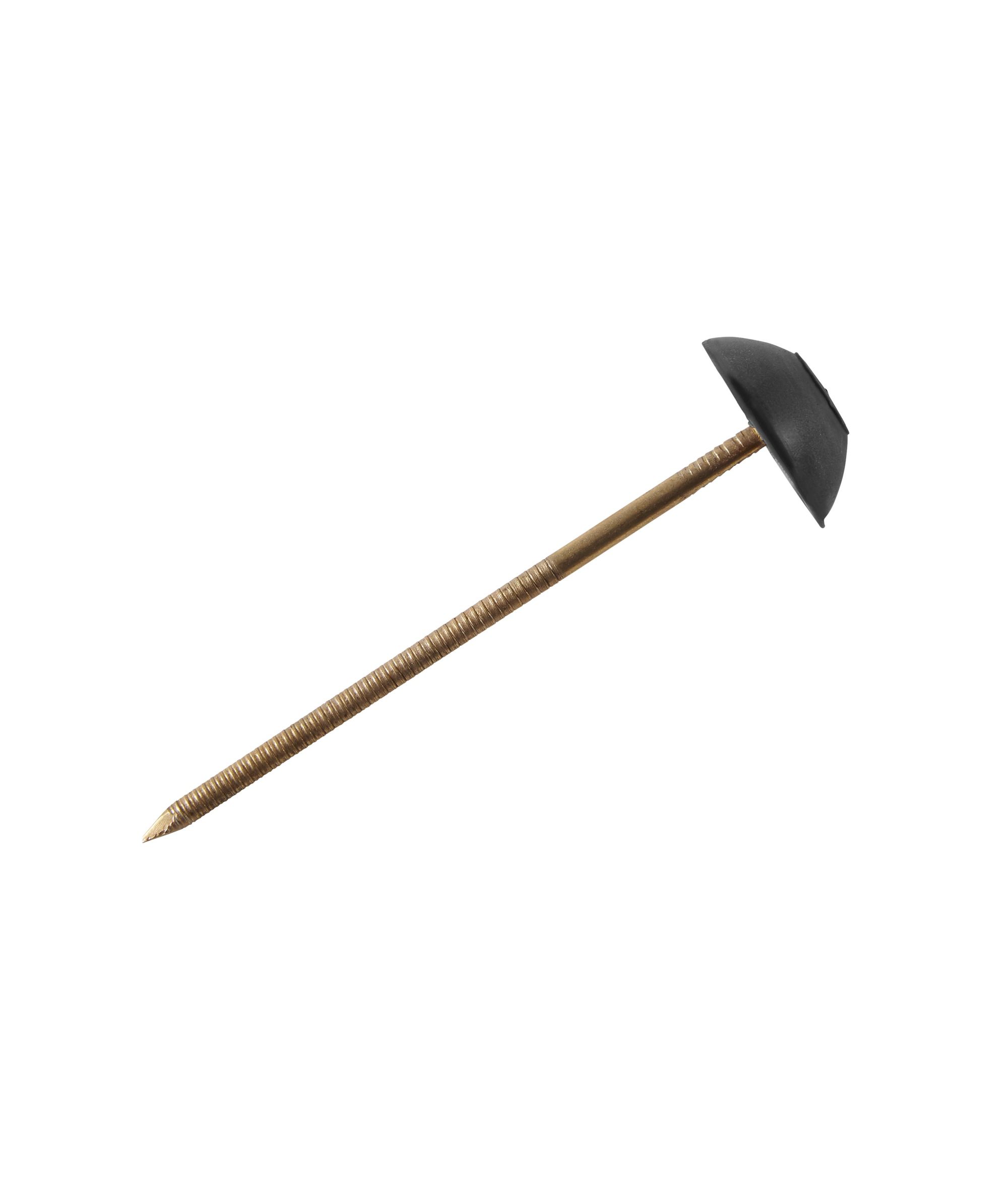 Onduline Steel Black Roofing nail & cover cap, (L)8cm Pack of 100