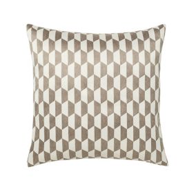 Onyx Geometric Grey & white Cushion (L)45cm x (W)45cm