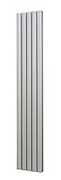 Opague Silver Vertical Radiator, (W)345mm x (H)1800mm
