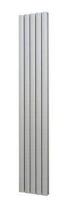 Opague Silver Vertical Radiator, (W)485mm x (H)2000mm