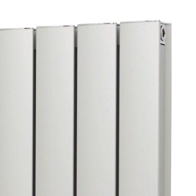 Opague Silver Vertical Radiator, (W)485mm x (H)2000mm