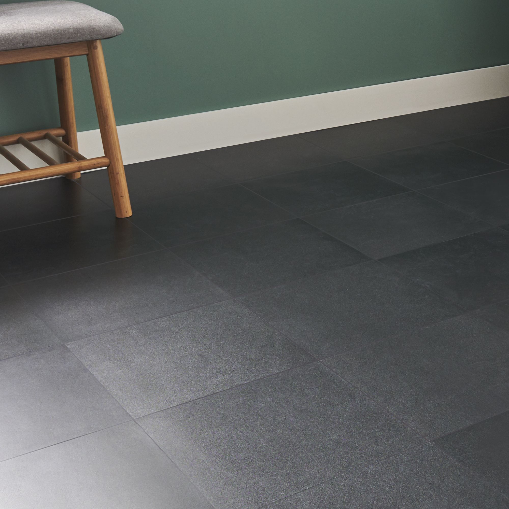 OPP Slate Stone effect Self-adhesive Vinyl tile, 1.21m²