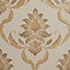 Opus Loretta Beige Gold effect Textured Wallpaper
