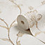 Opus Roselea Soft grey Floral trail Textured Wallpaper