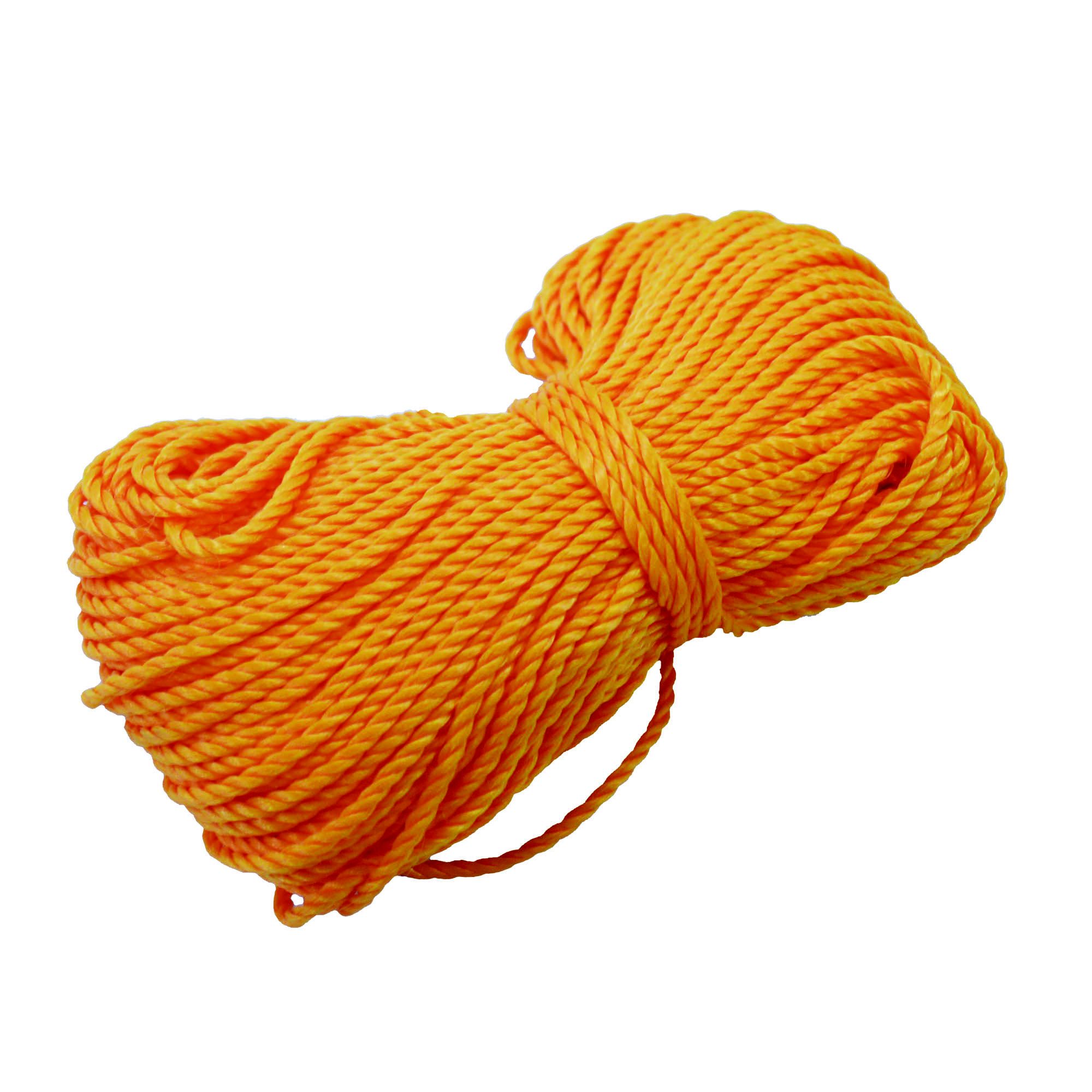 Orange Braided nylon Brick line 18m