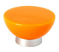 Orange Plastic Round Furniture Knob (Dia)38mm