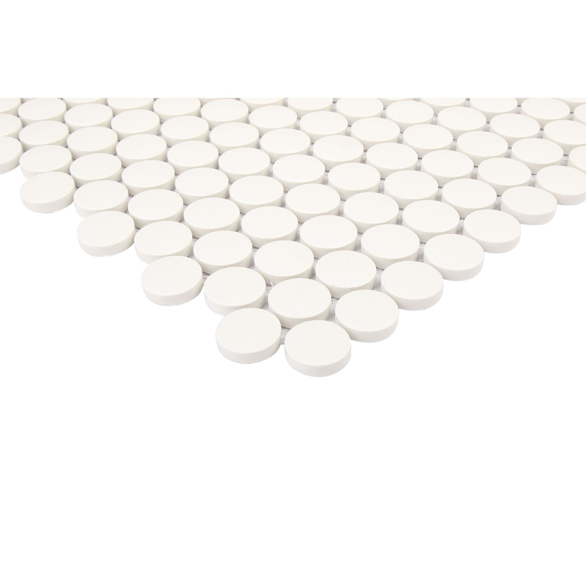 Oregia White Mosaic tile sheet (L)310mmCeramic - 4